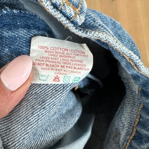 Levi’s Vintage 100% Cotton Blue Denim Jeans Sz 24 High Waist 90’d - Picture 3 of 5